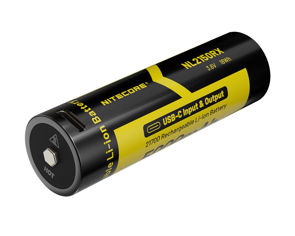 Nitecore Li-Ion Akku Typ 21700 - 5000mAh - NL2150RX mit Powerbank-Funktion Powerbank (1 St)