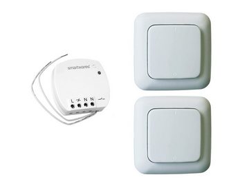 smartwares Licht-Funksteuerung, Funk-SET Smart Home Nachrüst Schalter + 2 Lichtschalter Taster