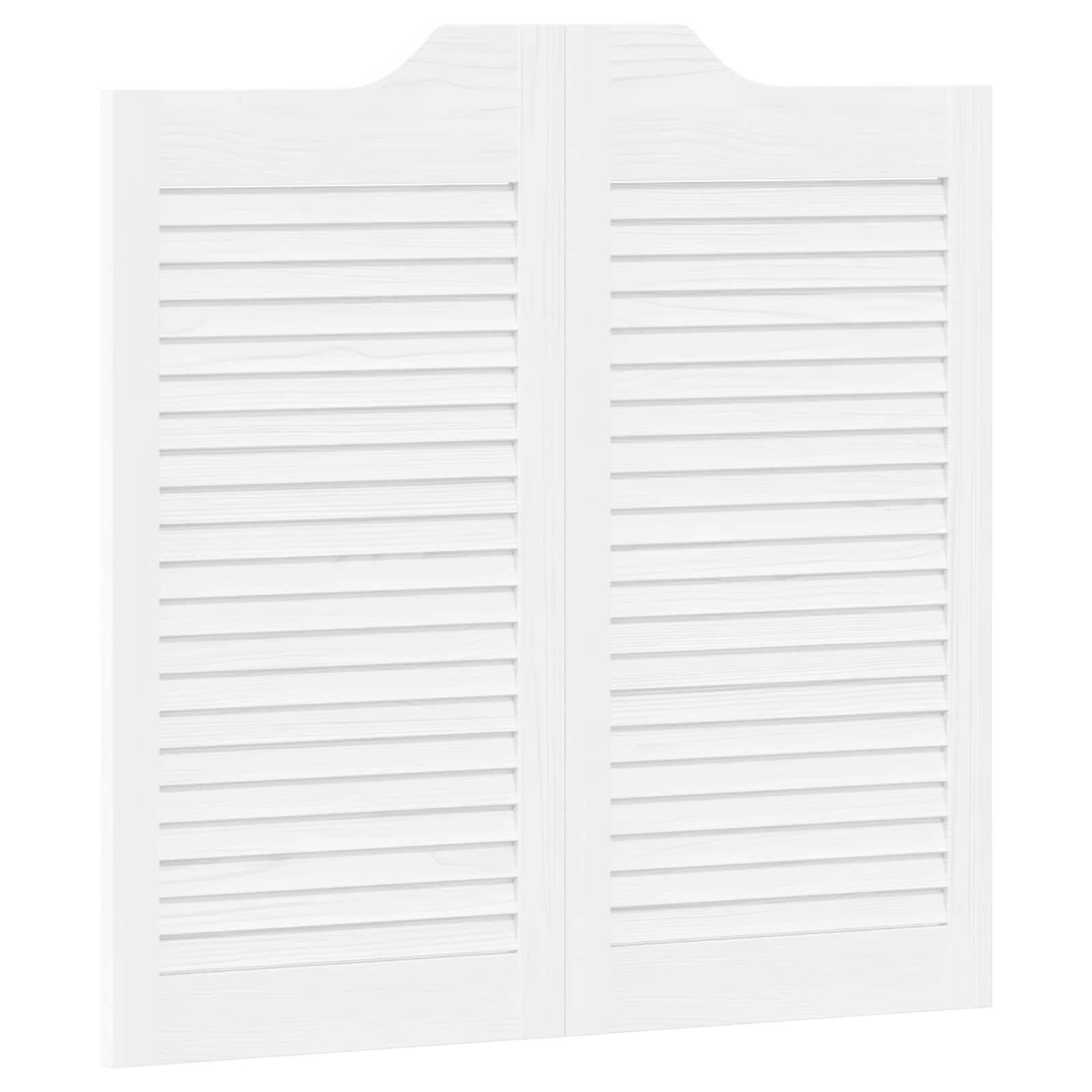 vidaXL Haustür Schwingtüren Weiß 80 x 40 cm Massives Kiefernholz (1-St)