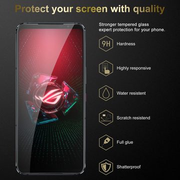 Cadorabo Schutzfolie Asus ROG Phone 5, Schutzglas Panzer Folie (Tempered) Display-Schutzglas mit 3D Touch