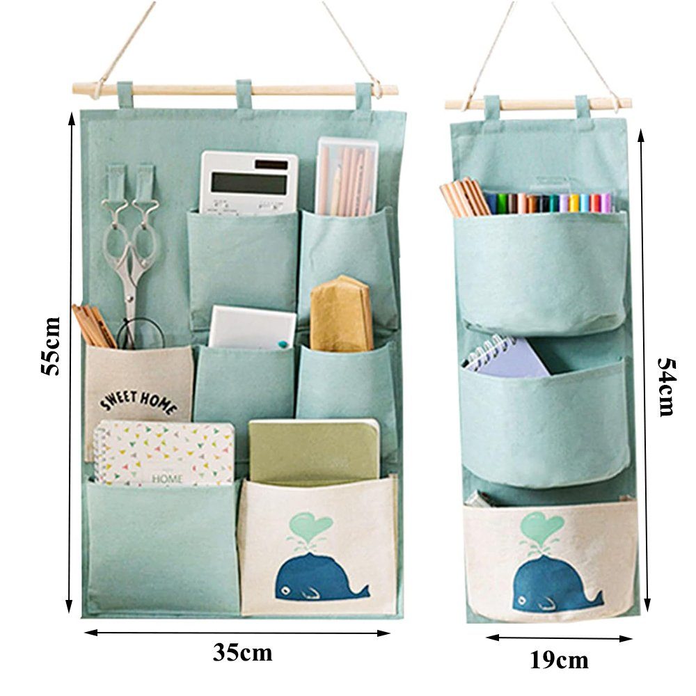 Thumbnail - NUODWELL Aufbewahrungsbox 2 Stück Hängeorganizer Tür Wand Organizer Utensilientasche Hängende