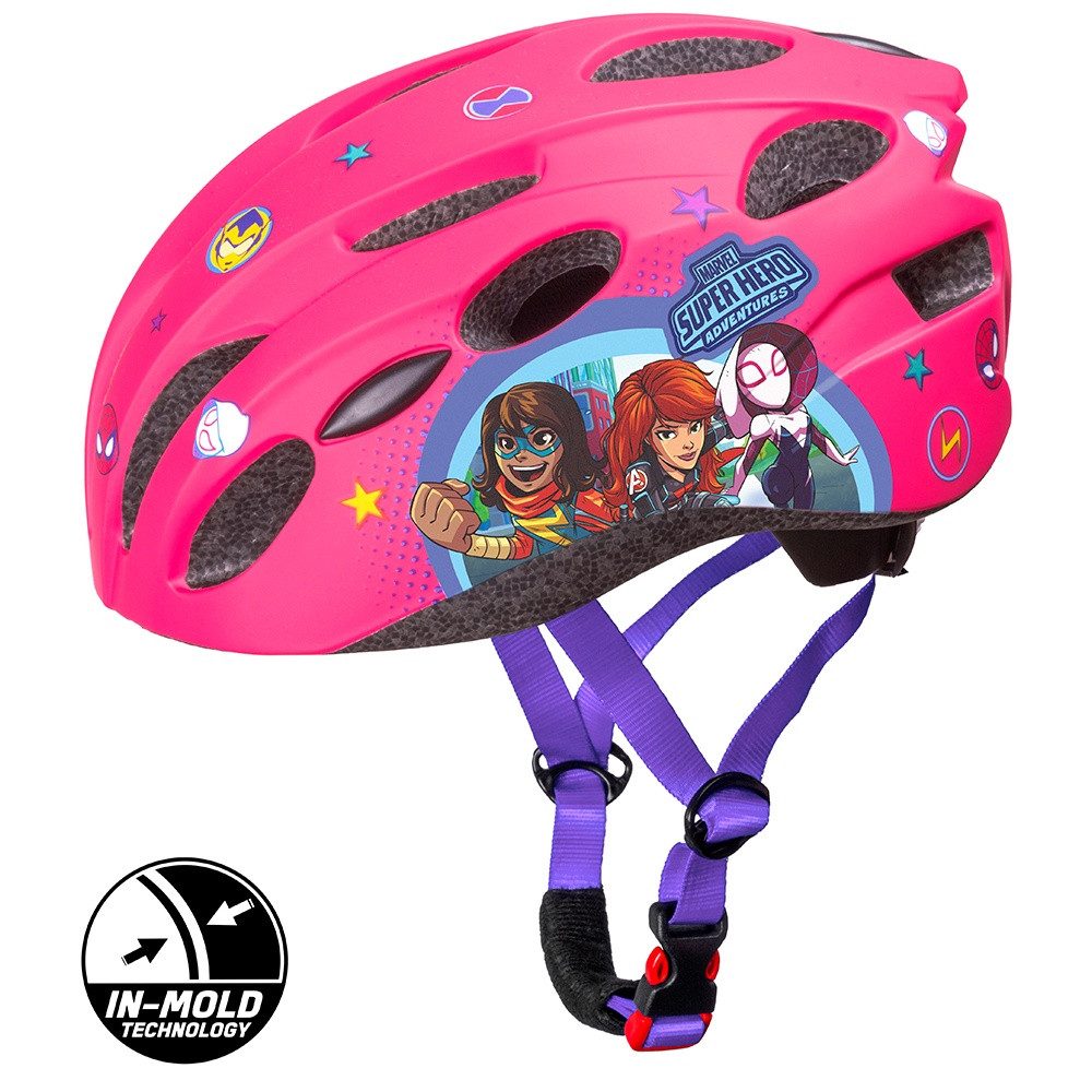 Kinderfahrradhelm "Avengers-Girls", Pink, M: 52-56cm, In-Mold-Tec, ab ca. 6 Jahre
