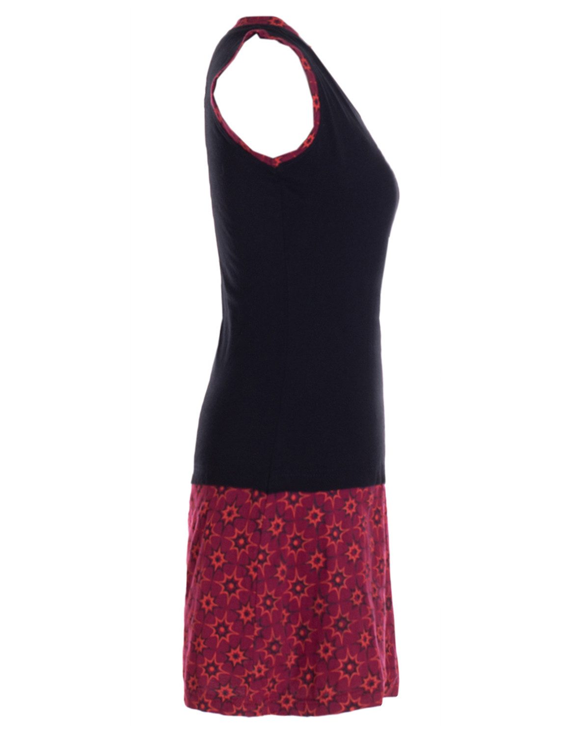 Vishes Sommerkleid Damen Sommerkleid Armlos Sternchen-Kleid Tunika-Kleid T-Shirtkleid Boho, Goa, Guru Style