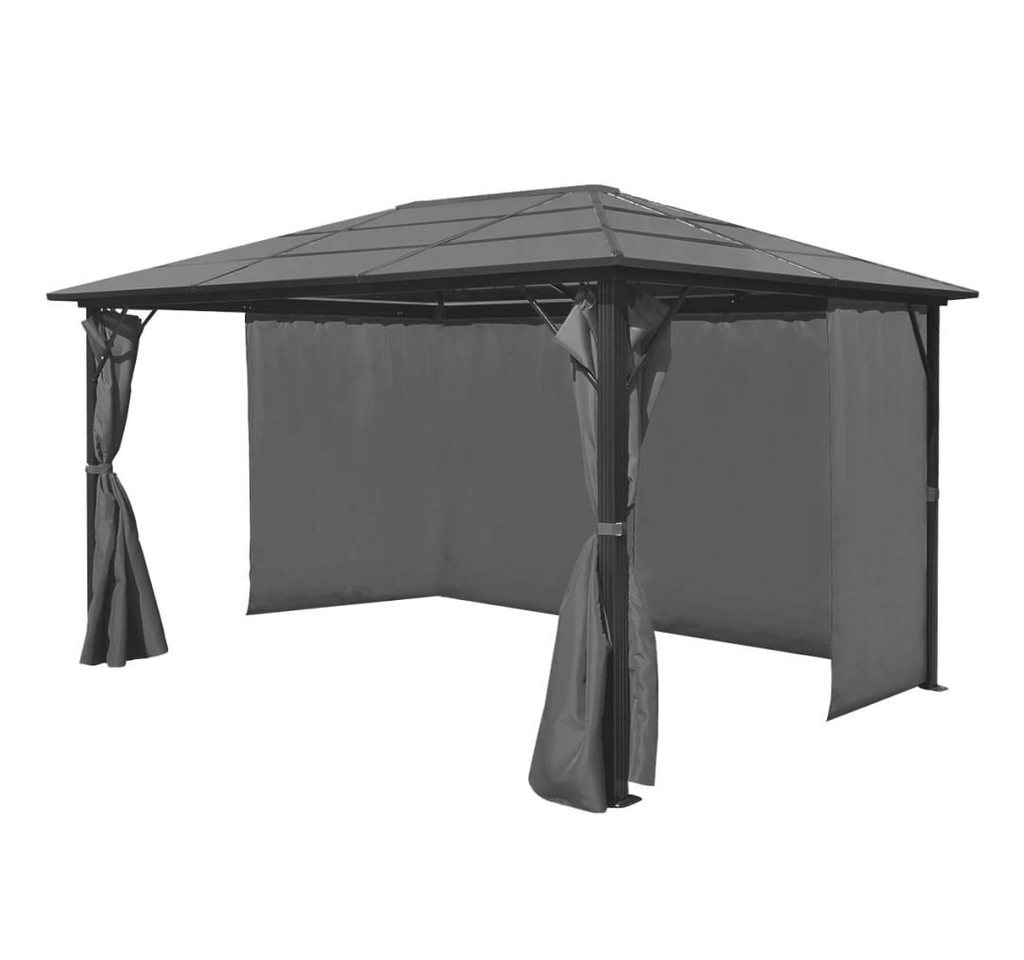 Thumbnail - DOTMALL Pavillon Pavillon mit Vorhängen Anthrazit Aluminium 400 x 300 cm
