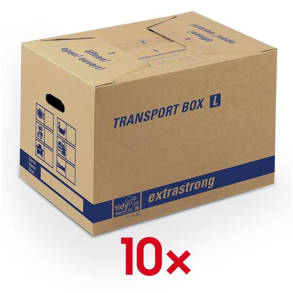 Tidy Umzugskarton 10 tidyPac® Umzugskartons Transport Box L