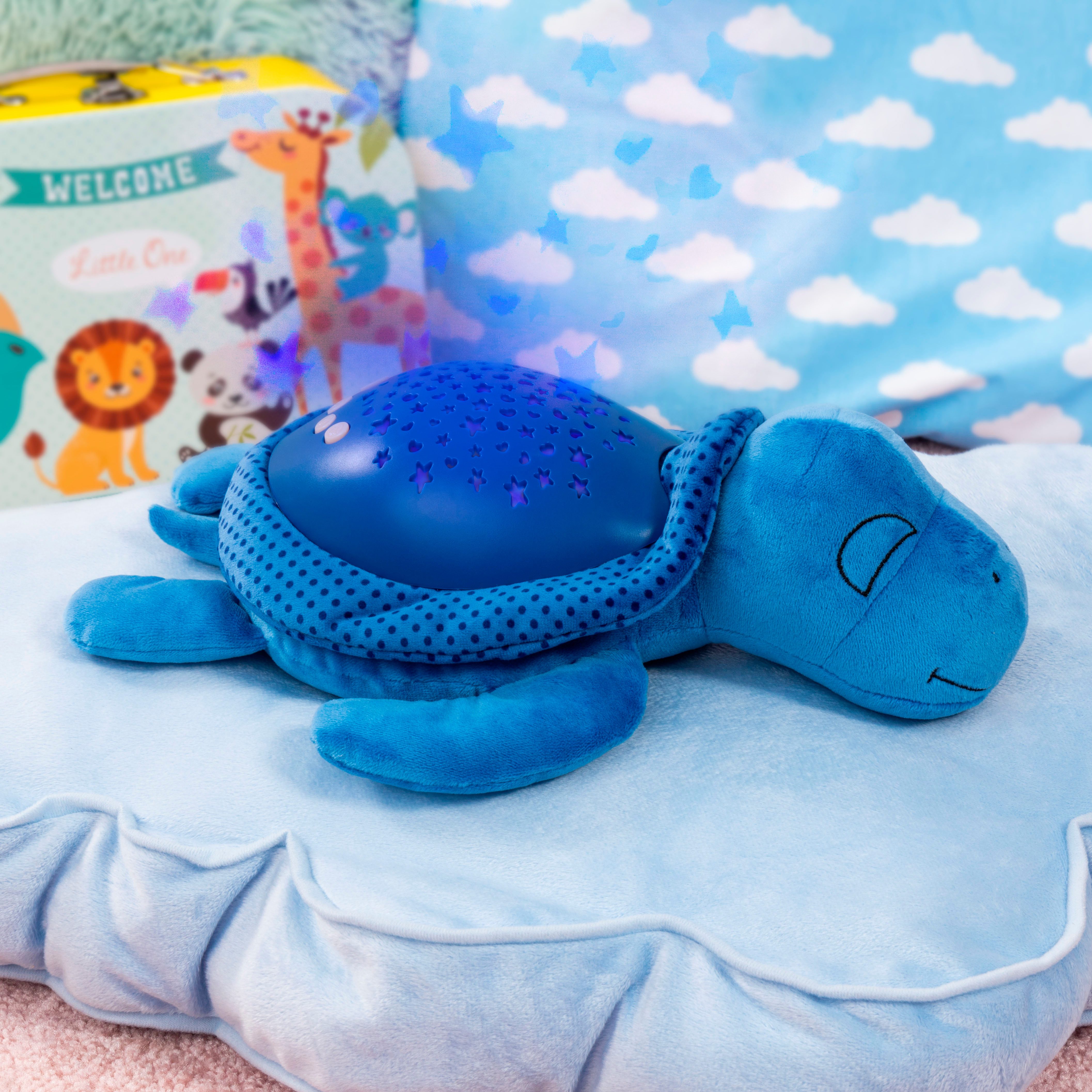 Bayer Kuscheltier Nachtlichttier Schildkröte, mit Lichtprojektion und Soundfunktion