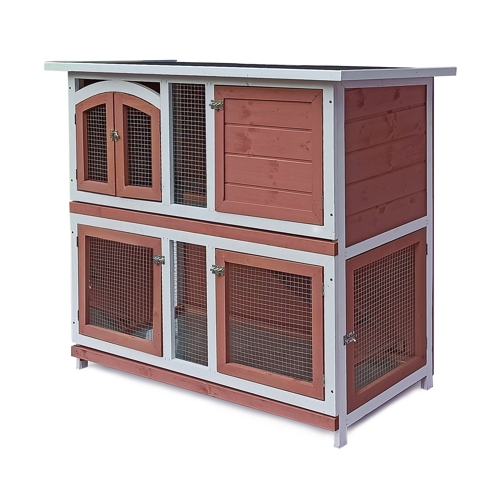 ELMATO Kleintierstall Elmato 11045 Kaninchenstall Harry 2-stöckig 120x60x109cm