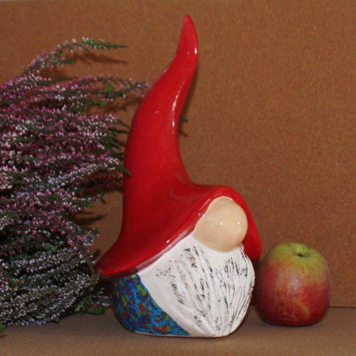 ca (Stück) H, Tangoo Tangoo Gartenfigur 24cm mittelblau gesprenkelt Keramik-Wichtel