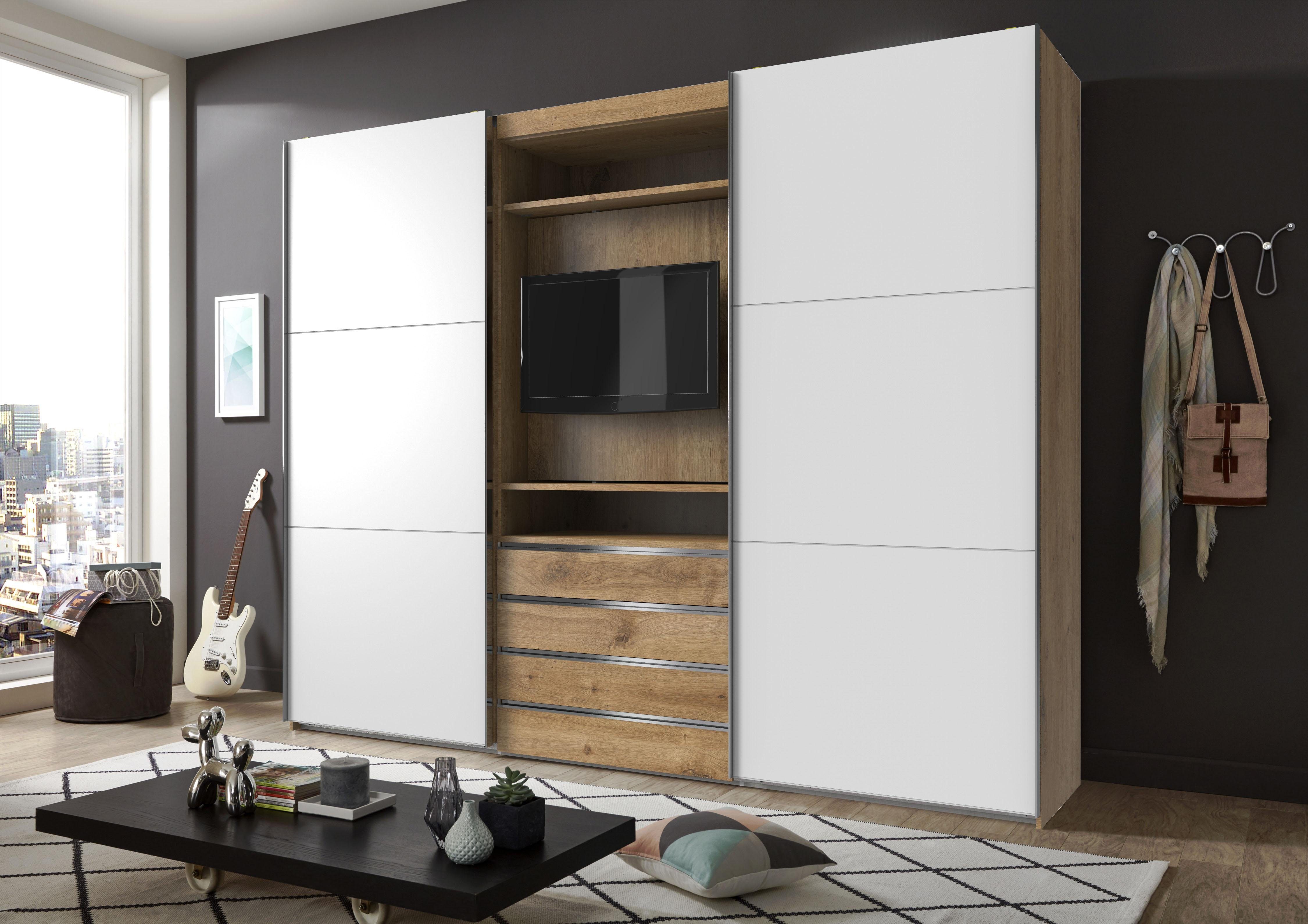 Wimex Schwebetürenschrank Magic by fresh to go tolles EXTRA: mit drehbarem TV-Element, mittig mit Schubladen