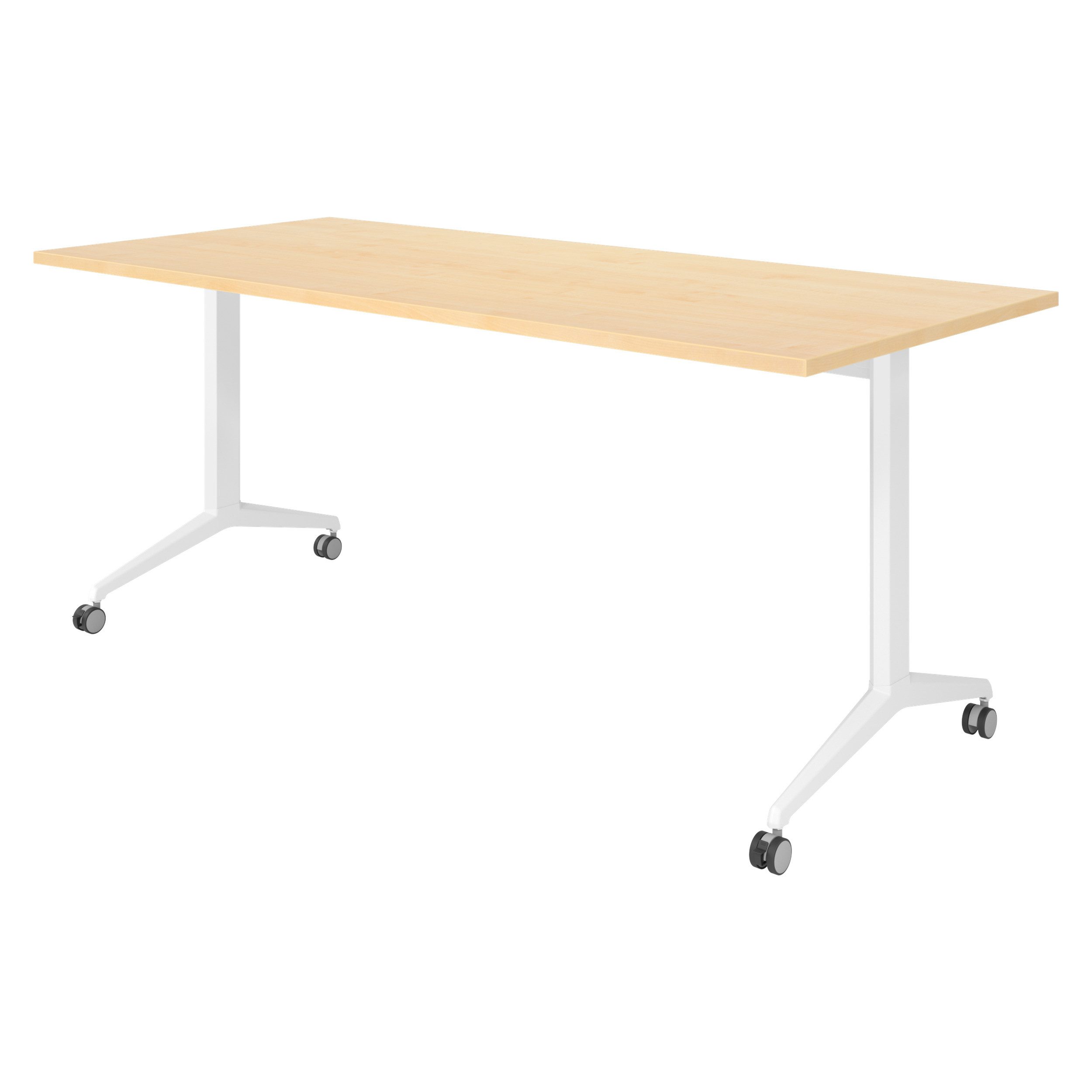 bümö Schreibtisch bümö Seminartische, Rechteck: 180 x 80 cm - Dekor: Ahorn