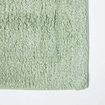 Badematte 2 teiliges Luxus Badematten Set 100% Baumwolle lindgrün Homescapes, Höhe 30 mm