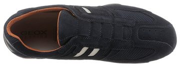 Geox UOMO SNAKE Slip-On Sneaker Slipper, Freizeitschuh mit Ziernähten und mit Geox Spezial Membrane