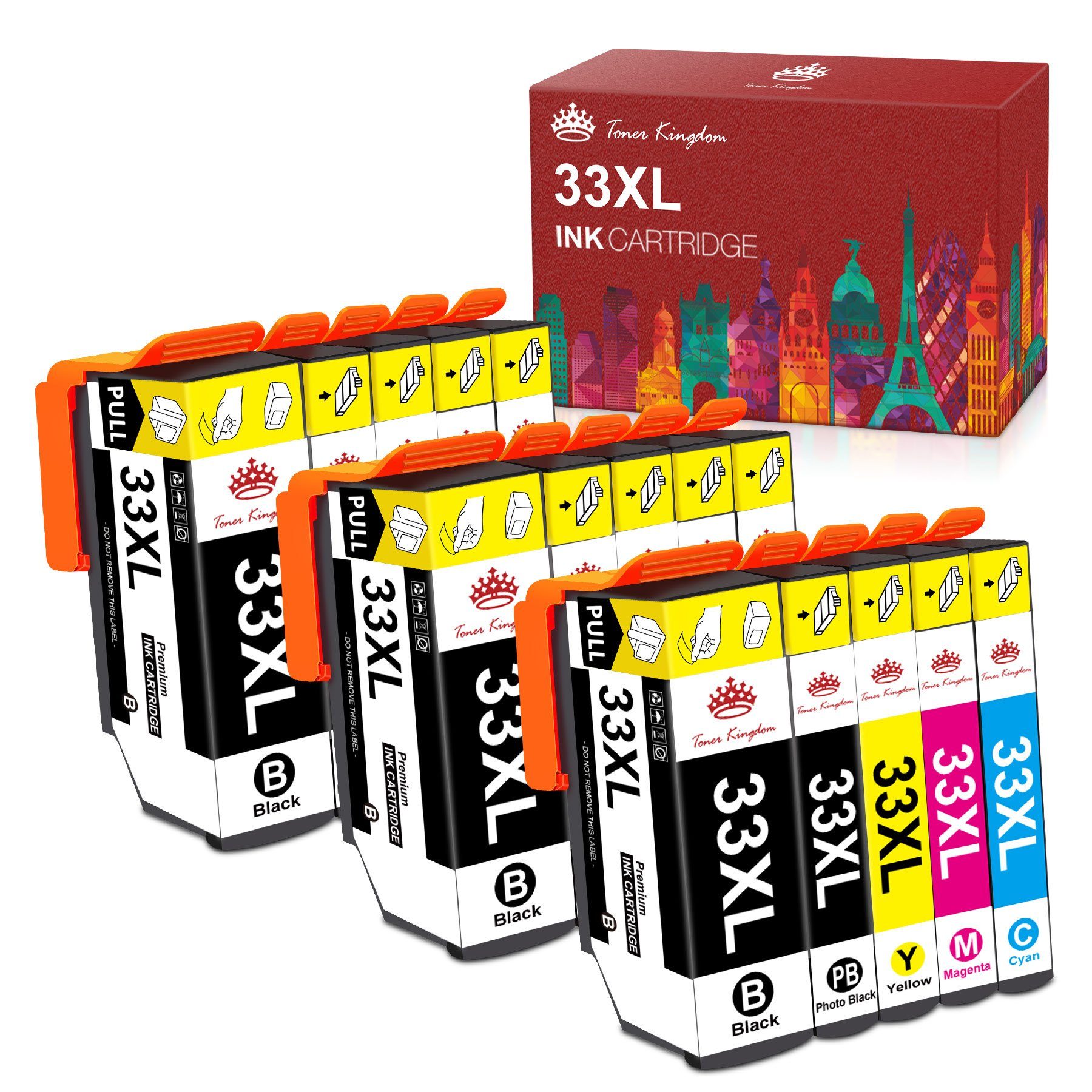 Toner Kingdom 15PK XP900 Tintenpatrone EPSON XL XP7100 XP530 Multipack 33 XP830 für