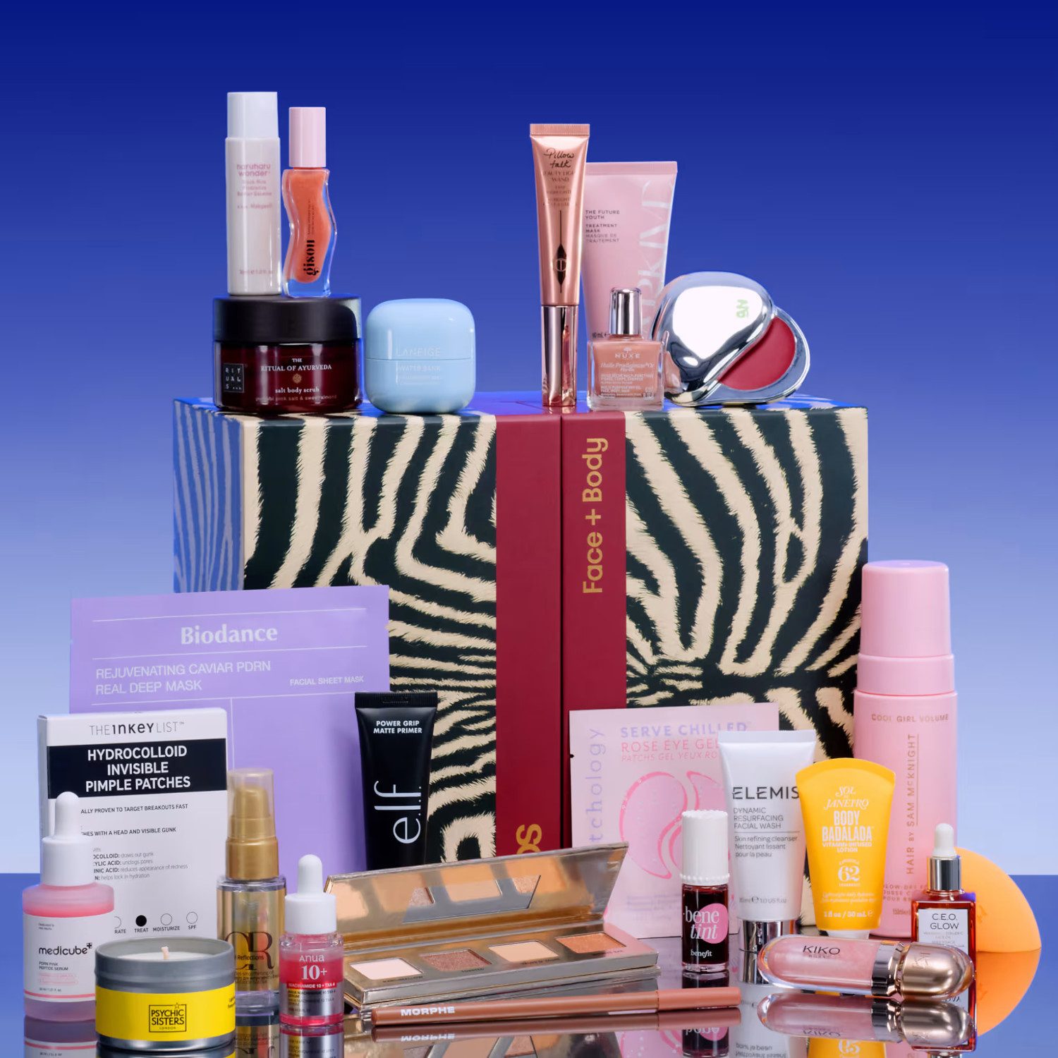Asos Adventskalender ASOS Face + Body Adventskalender 2026 – 25 Beauty-Produkte (25-tlg), 25 Produkte 15 Originalgrößen Premium-Marken Animal-Print-Box – Bild 2 von 5