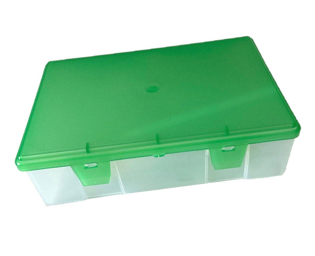 Anplast Angelkoffer Karpfenbox - Medizinbox 2,5L MaXi BoX Behälter Tackle Angelkiste Grün