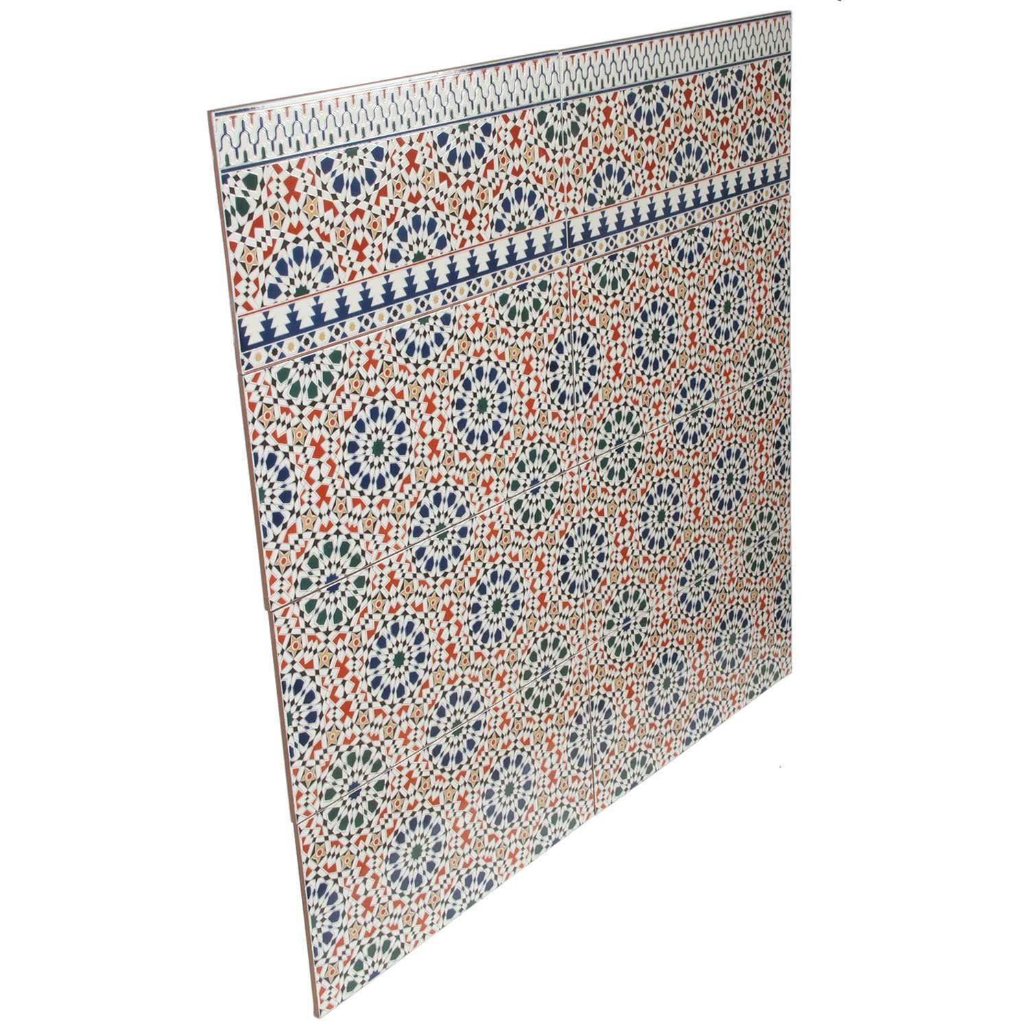 Casa Moro Wandfliese Marokkanische mit Endlos bunt Fliesen 50x25 Mosaik-Muster, Liman cm 1 Muster qm