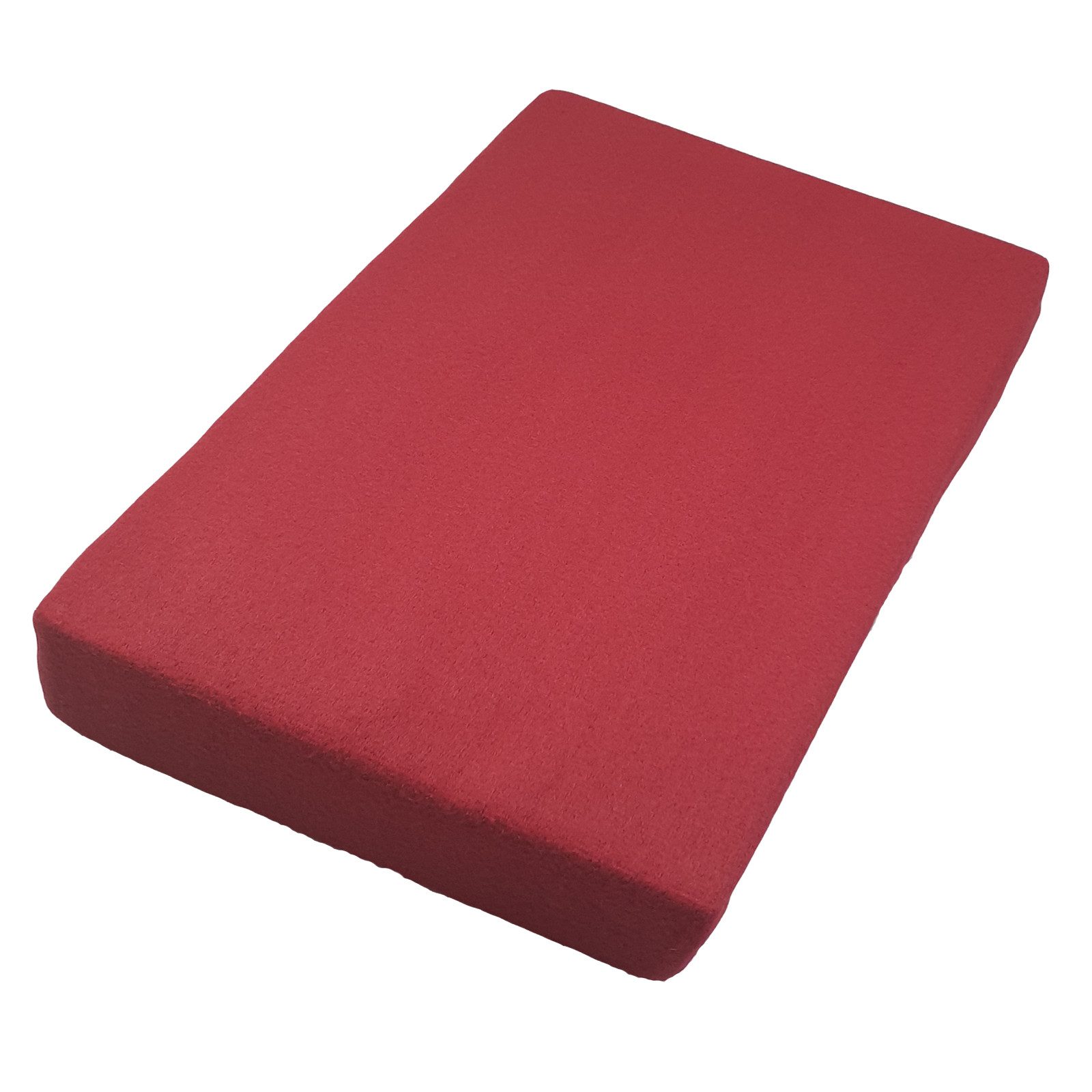 Casa Colori Spannbettlaken Thermo Fleece 90/140/180x200 cm in Bordeaux, Mikrofaser, Gummizug: rundum, (1 Stück), Flauschig weich & kuschelig warm