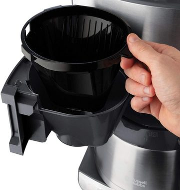 RUSSELL HOBBS Kaffeevollautomat mit Mahlwerk Thermokanne Digitaler Timer, Brausekopf, Brausekopf für opt. Extraktion & Aroma] Grind&Brew (max 10 Tassen