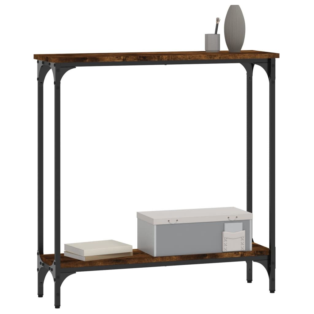 vidaXL Beistelltisch Konsolentisch Räuchereiche 75x22,5x75 cm günstig online kaufen