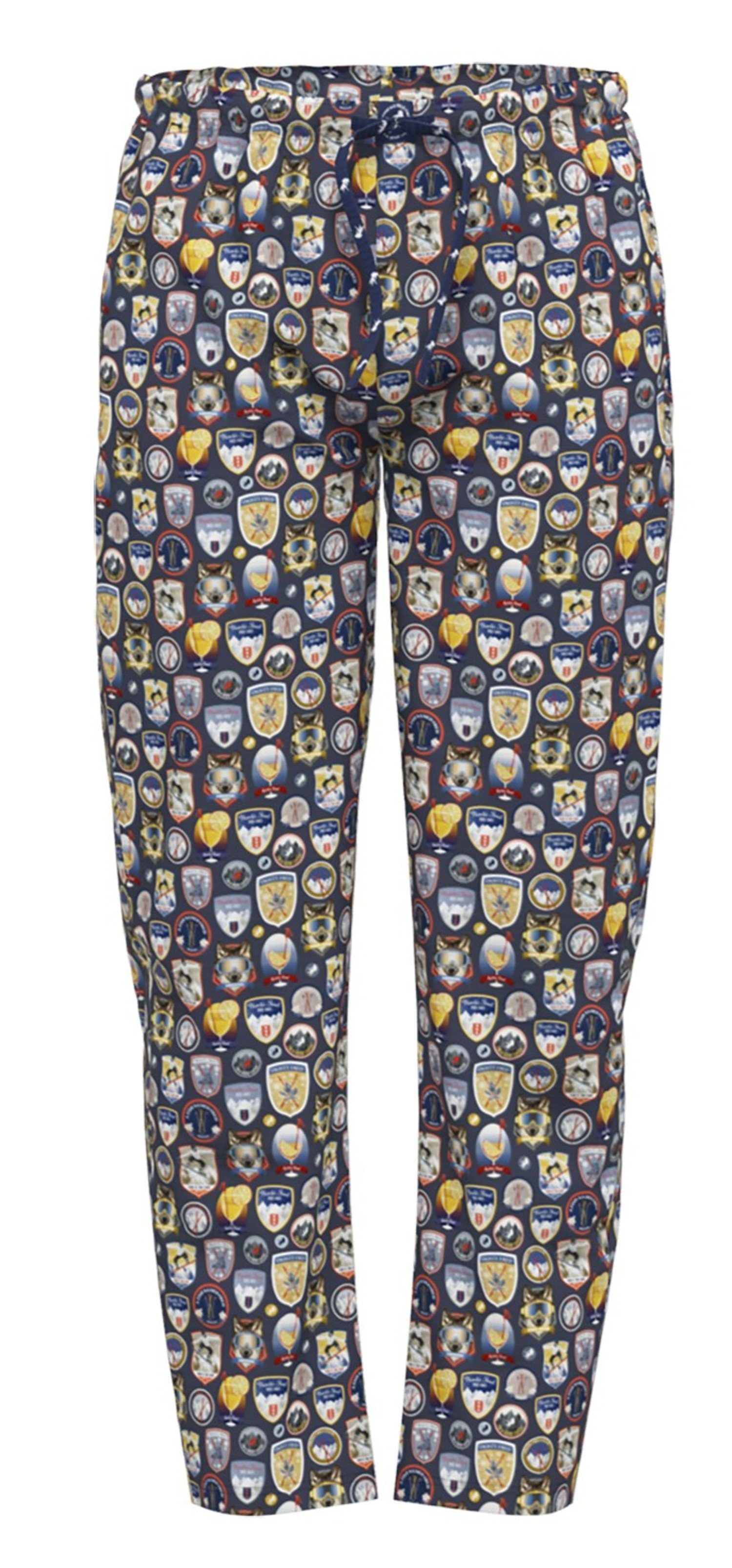 A Fish named Fred Pyjamahose Herren Pyjamahose (1-tlg) Modisches Design Baumwolle