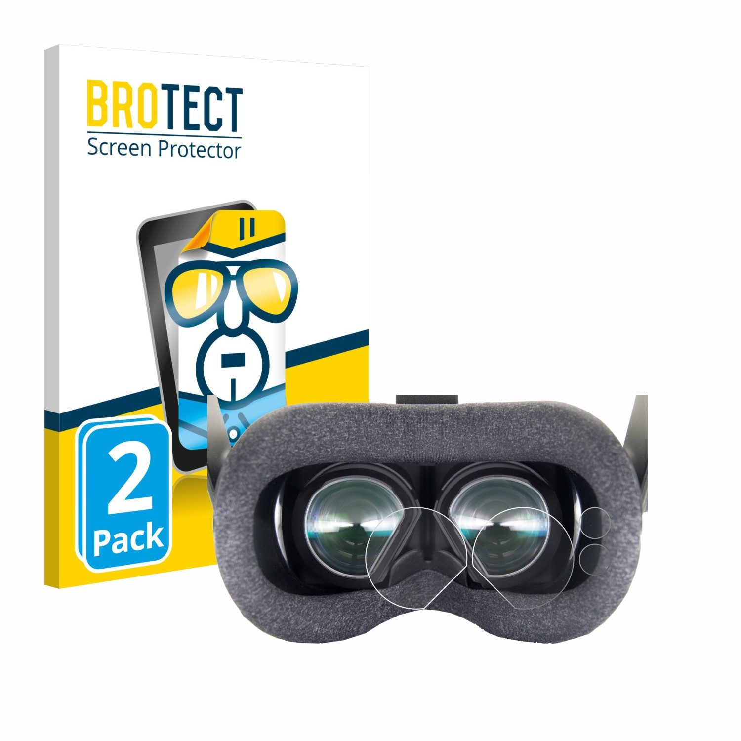 BROTECT Displayschutzfolie Schutzfolie für Valve Index VR-Headset, 2 Stück, Displayschutz Schutz Folie Klar Transparent
