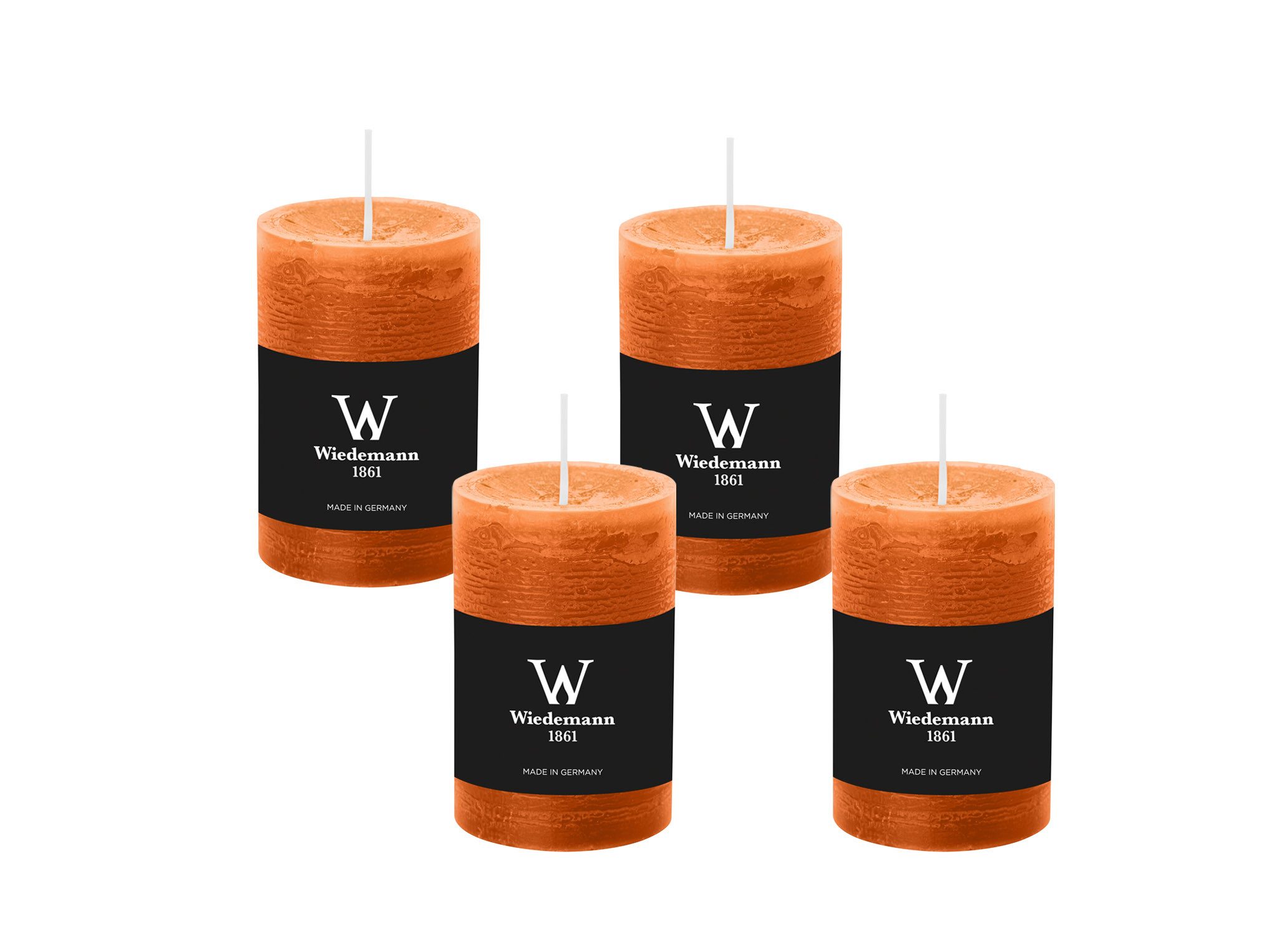 Wiedemann Kerzen Rustic-Kerze Rustik Marble Kerzen (durchgefärbt) Dukat 100 x 68 mm, 4er Set