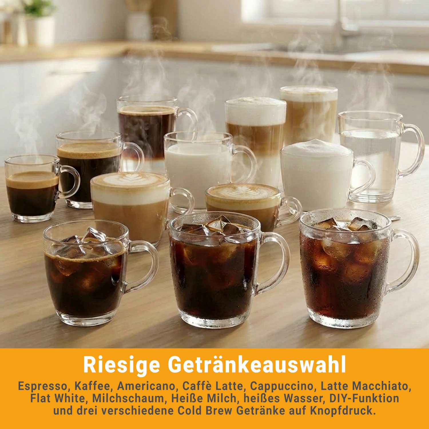 KKT KOLBE Kaffeevollautomat Pro, Automatische Reinigung, 2 Tassen-Funktion, 7 Kaffeespezialitäten