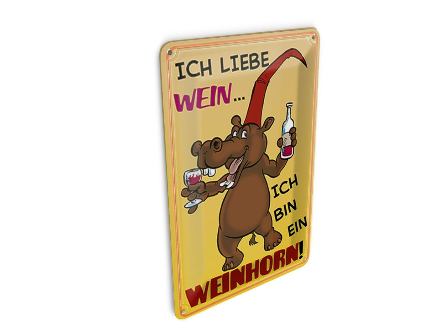 Femer GmbH Postkarte Alkohol 10x14 cm liebe Wein bin ein Weinhorn, unfrankiert
