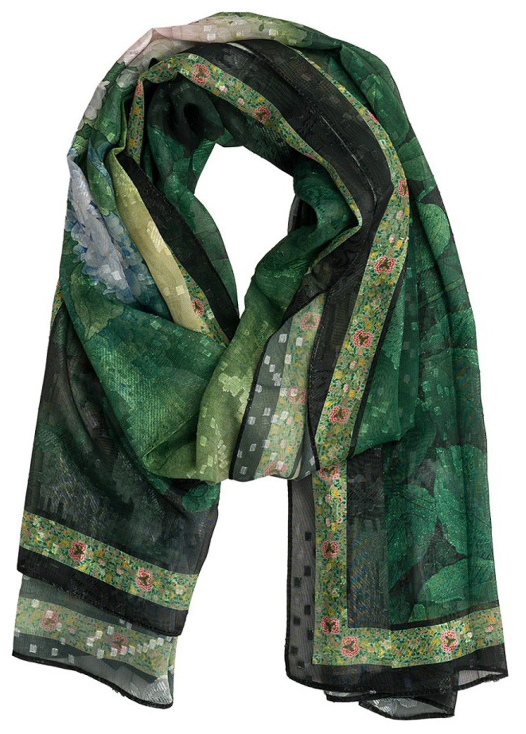 chic4home Schal Color Flow, (1-St. 1-teilig), sommerlicher Damen Schal mit Blumenmuster