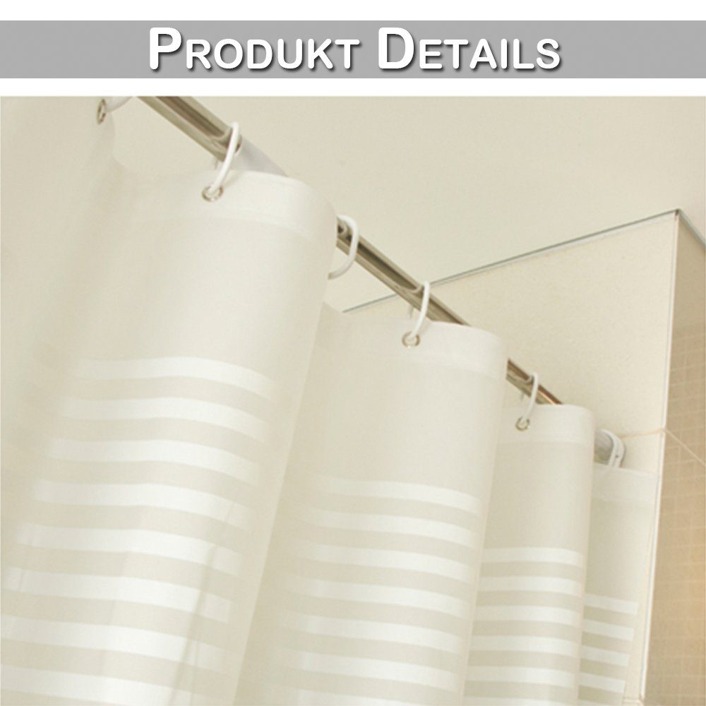 Sunicol Duschvorhang 3D, Wasserwürfel, Transparent, Wasserdicht,EVA,mit Hak günstig online kaufen