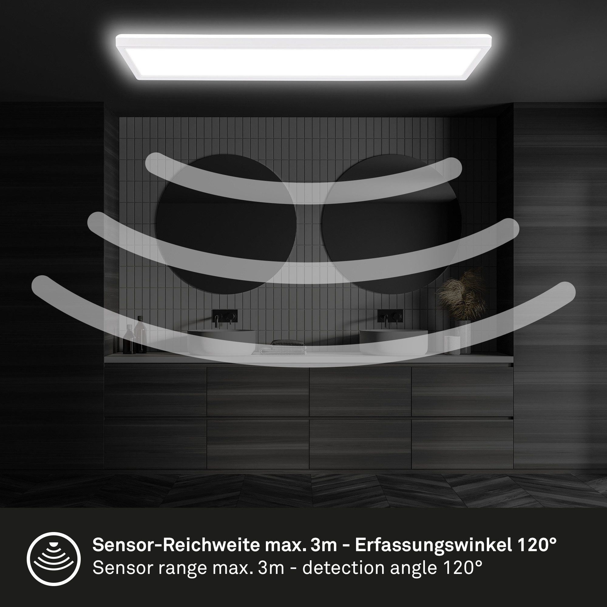 Briloner Leuchten Deckenleuchte LED Deckenlampe Badlampe Bewegungsmelder Badezimmer Keller Flur, LED fest integriert, 4000K, LED Badlampe versch. Modelle Weiß Badezimmer Keller Flur Küche