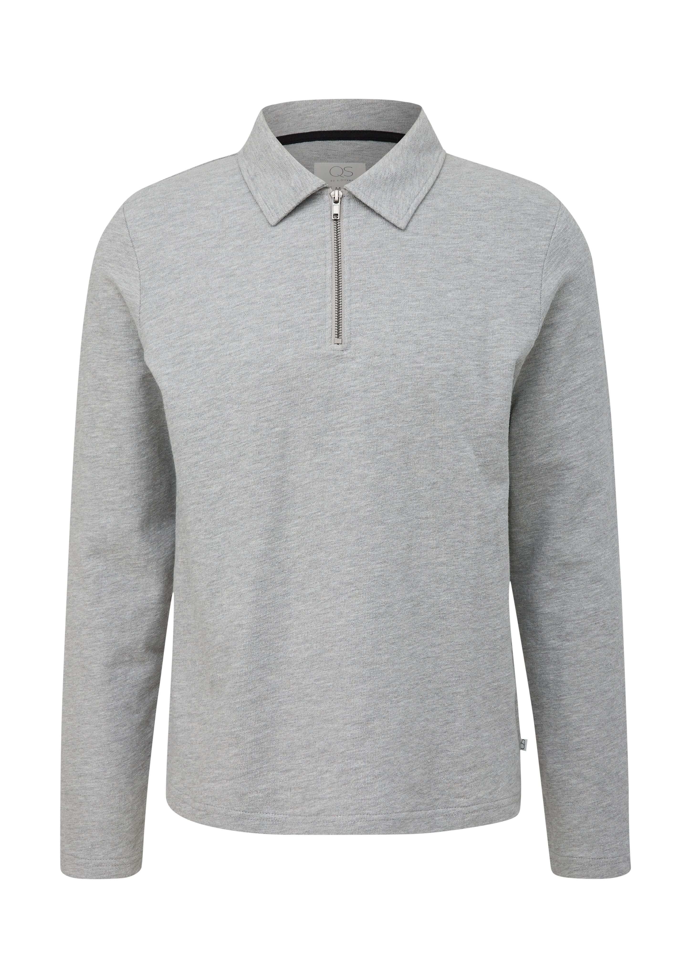 QS Langarmshirt Longshirt Reißverschluss günstig online kaufen