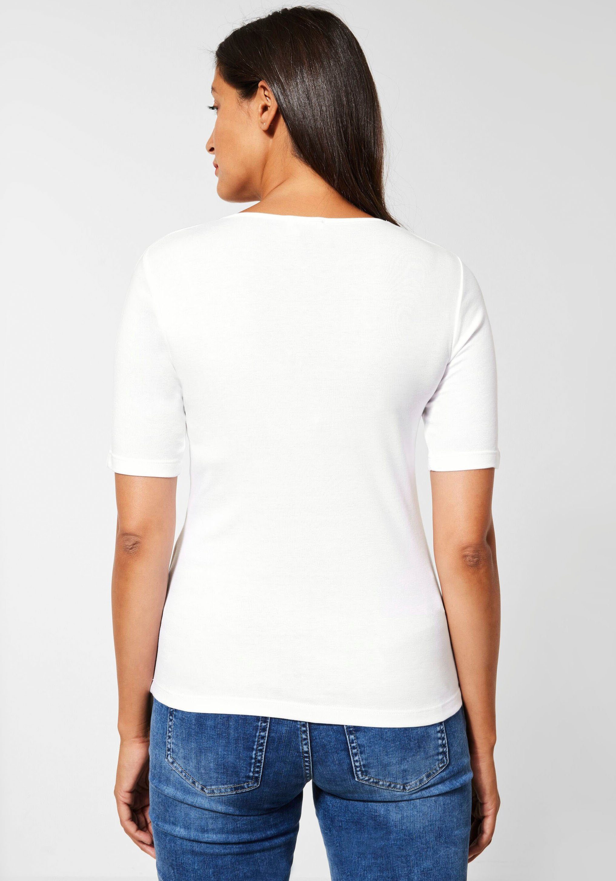 im T-Shirt Basic White Style ONE STREET