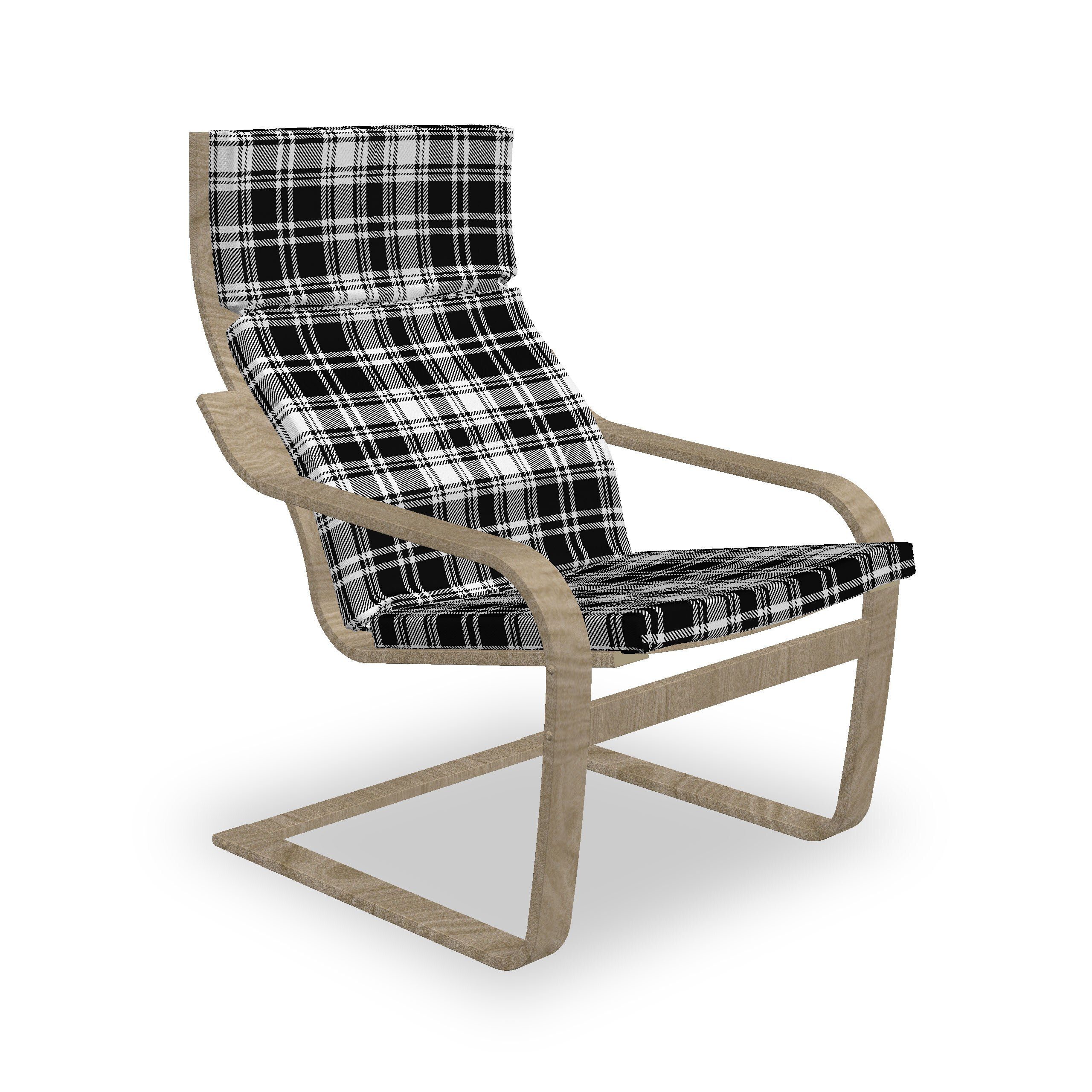 Abakuhaus Stuhlkissen Sitzkissen mit Stuhlkissen mit Hakenschlaufe und Reißverschluss, Abstrakt Britische Tartan-Muster