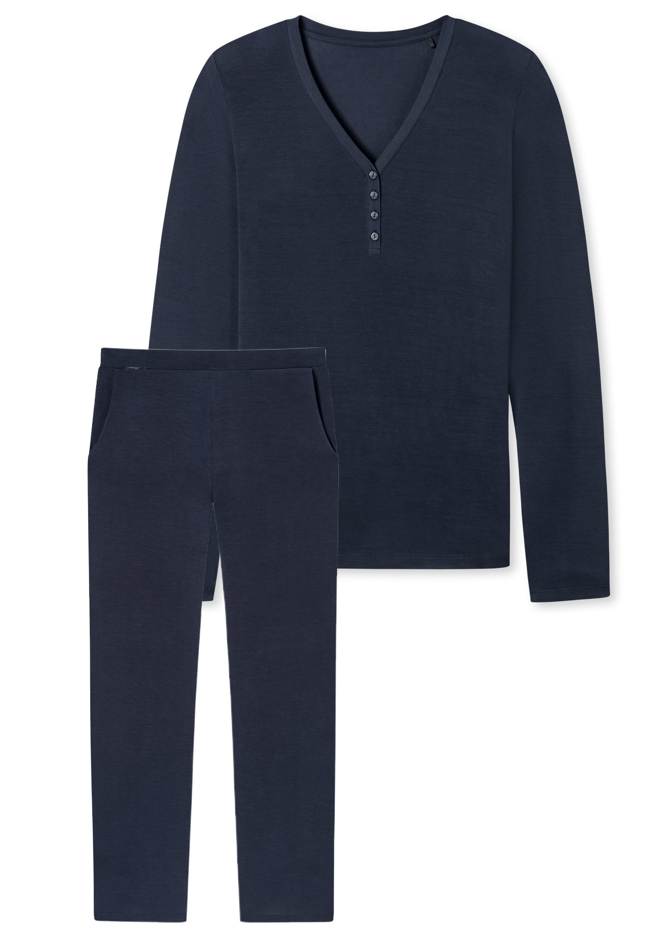 Schiesser Pyjama Modal (Set, 2 tlg) Schlafanzug Langarm günstig online kaufen