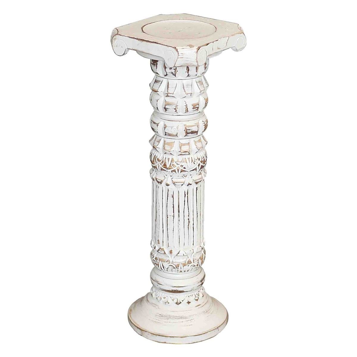 Variante Blumenhocker Batya weiß (1 Modell Handarbeit St), Galerie Säulen Antik cm 60 Oriental whitewash