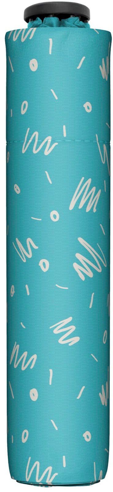 Taschenregenschirm doppler® Minimally, blue zero,99 aqua