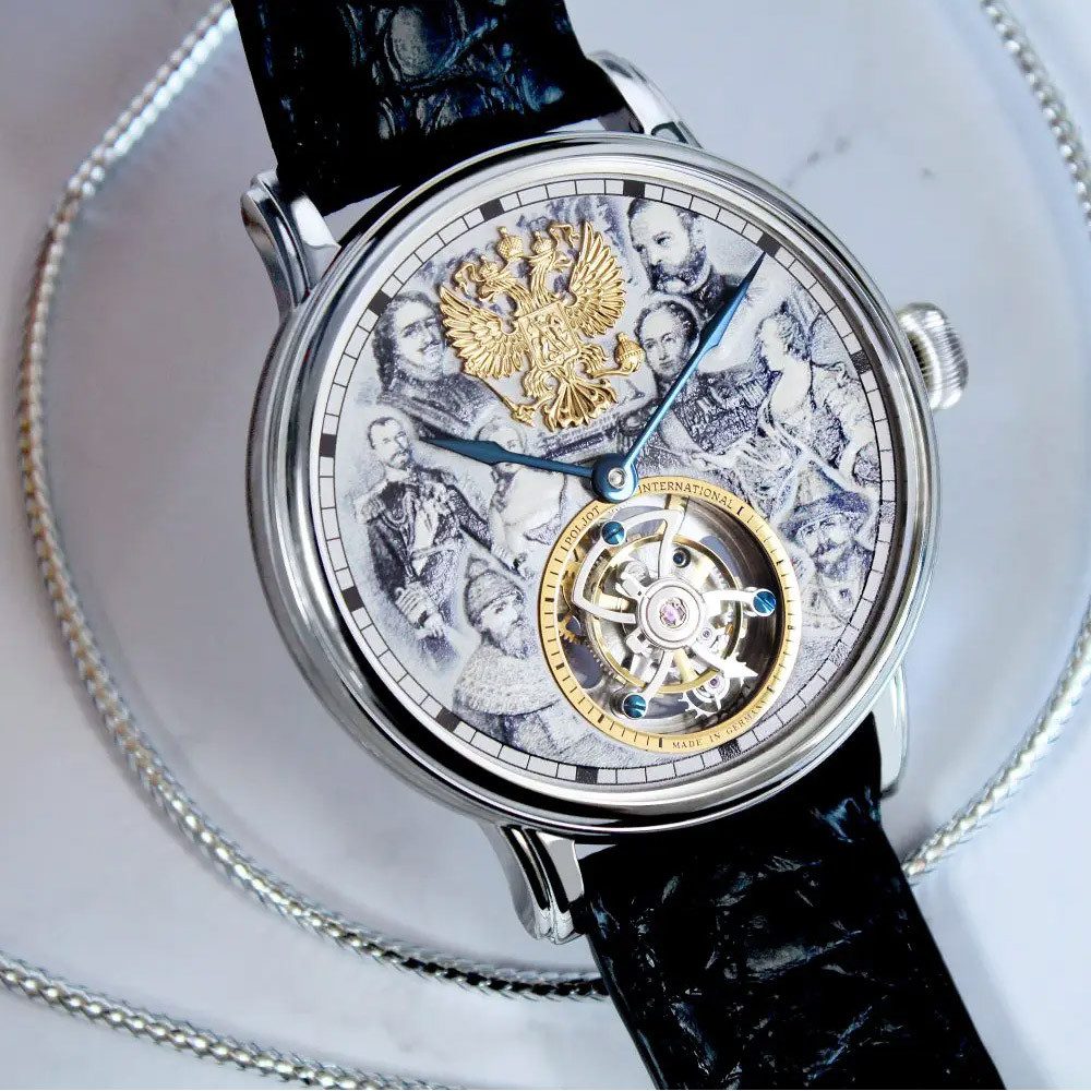 Poljot International Automatikuhr Tourbillon Dynasty Schwarz