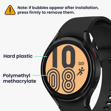 kwmobile Schutzfolie 2x Displayschutzfolie für Samsung Galaxy Watch 4 (44mm), (1-St), Schutzfolie für Fitness Tracker - robuster Displayschutz - transparent