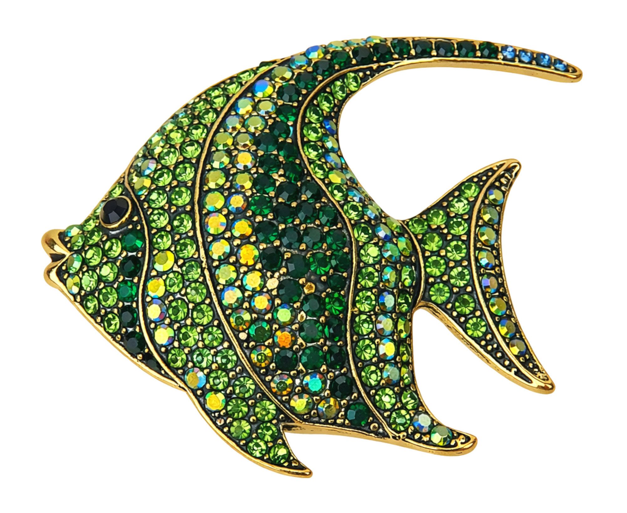 Ella Jonte Brosche, maritime funkelnde Glitzer Strass Brosche Fisch