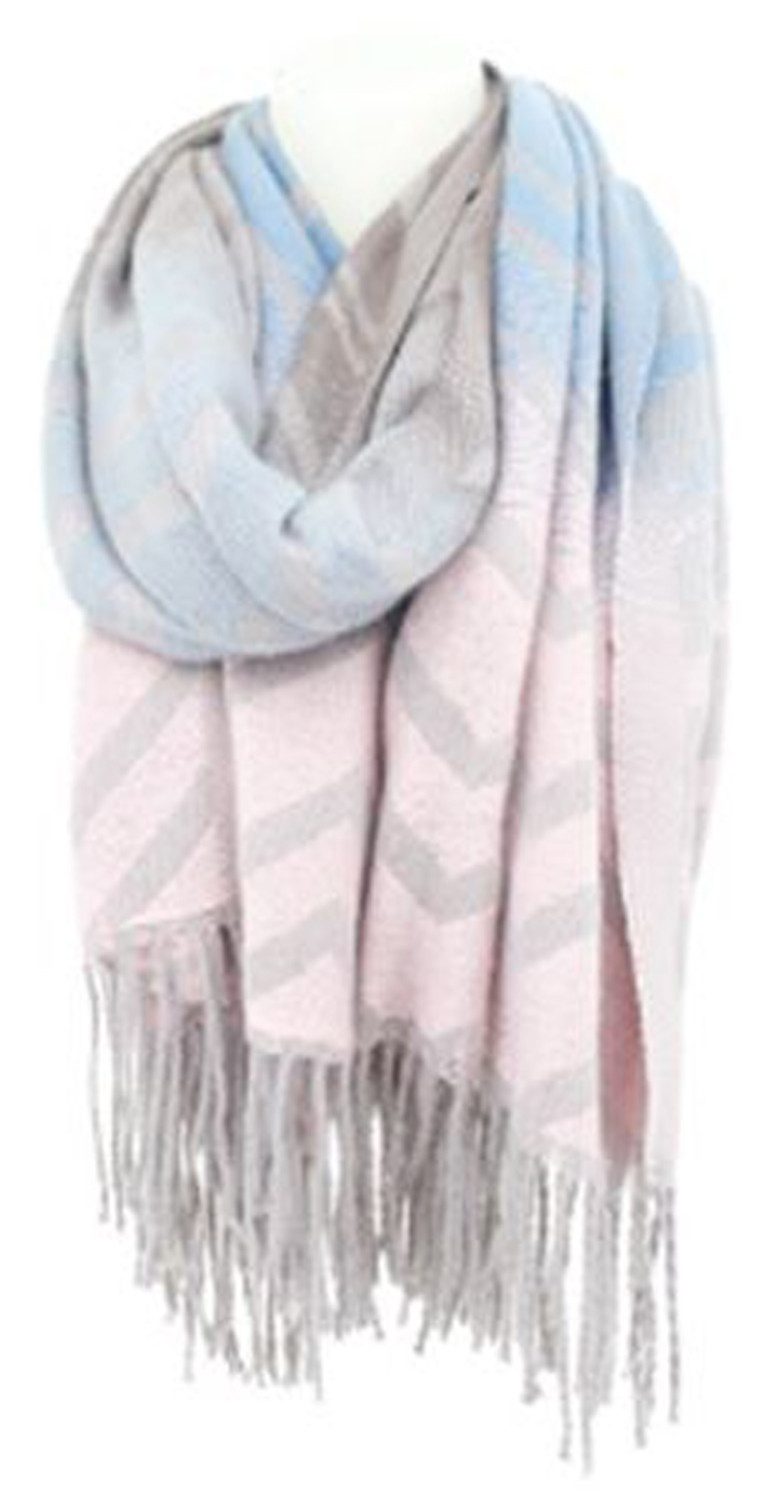 chic4home Schal Winter Weave, (1-St. 1-teilig), Damen Schal ca.70x180cm Muster weiches Kaschmir-Gefühl