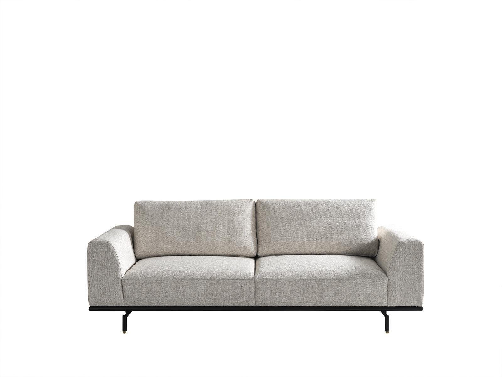 Teile, Sofas Modern Dreisitzer Europa Sofa Design 1 Made JVmoebel Sitzer Weiß 3 in Sofa Stoff,