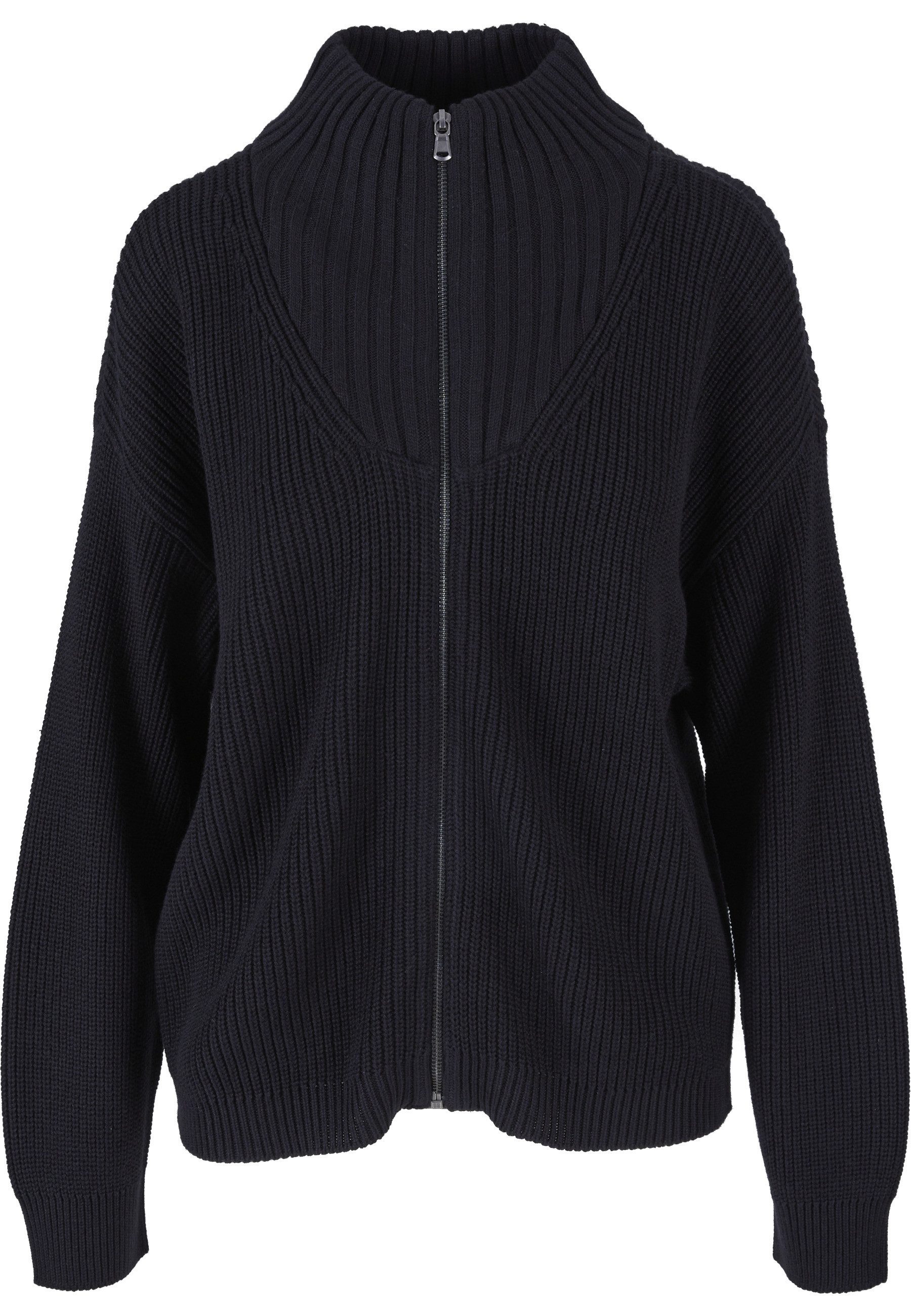 URBAN CLASSICS Strickjacke Urban Classics Damen Ladies Knitted Zip Cardigan günstig online kaufen