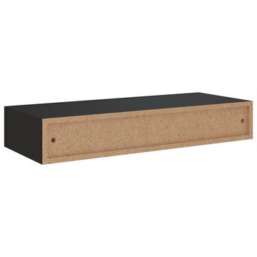 DOTMALL Schubkasten Wandmontiertes Schubladenregal,Schwarz, 60x23,5x10cm,MDF