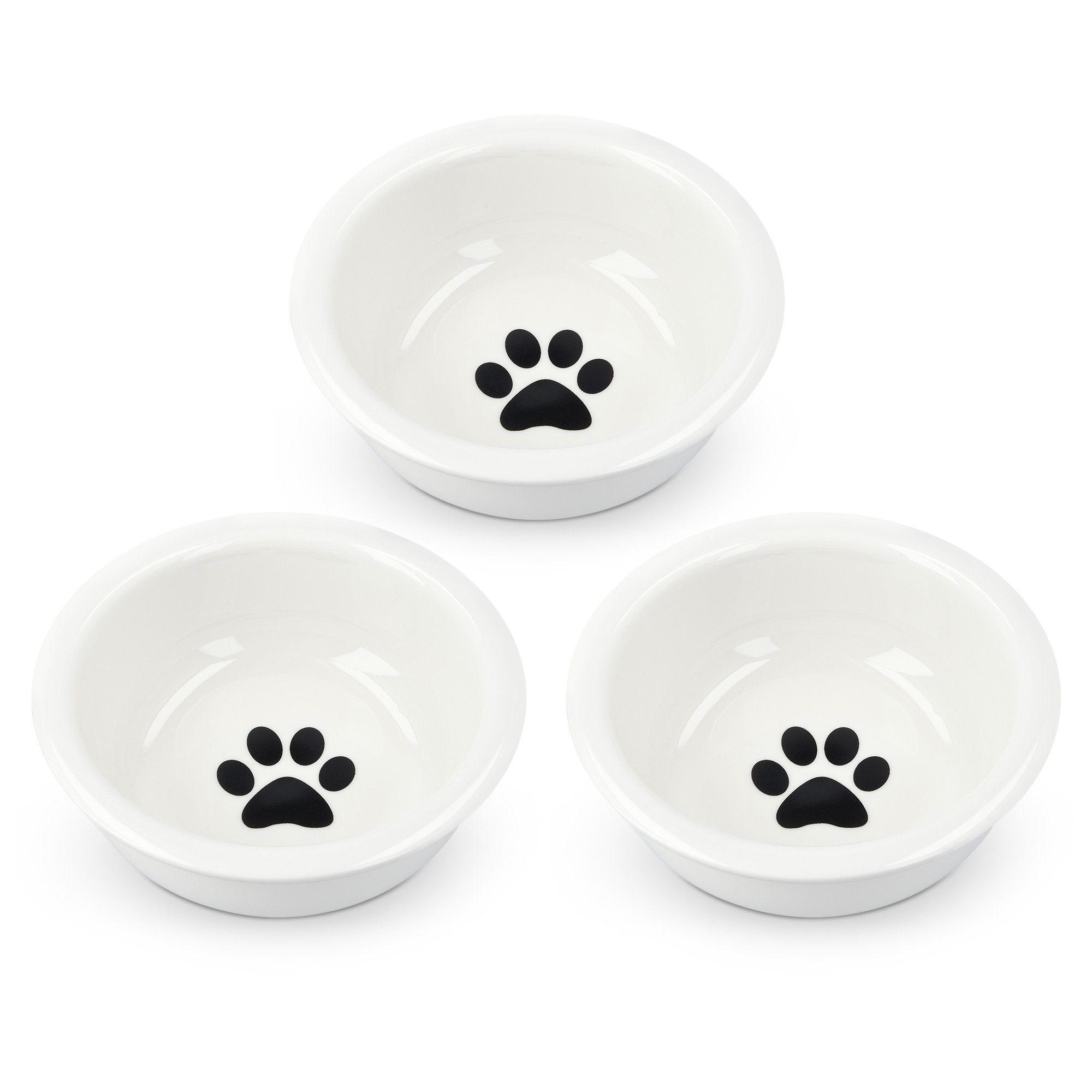 Napf 3x Keramik-Fressnapf-Set für Hunde und Katzen, spülmaschinenfest