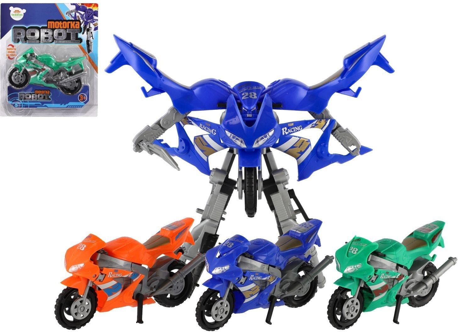 TEDDIES Spielzeug-Motorrad TEDDIES Transformer Motorrad, Roboter