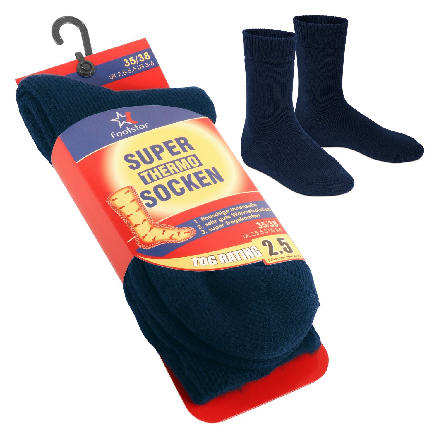 Footstar Thermosocken Damen & Herren Thermo Socken (1 Paar) extra warm Navy