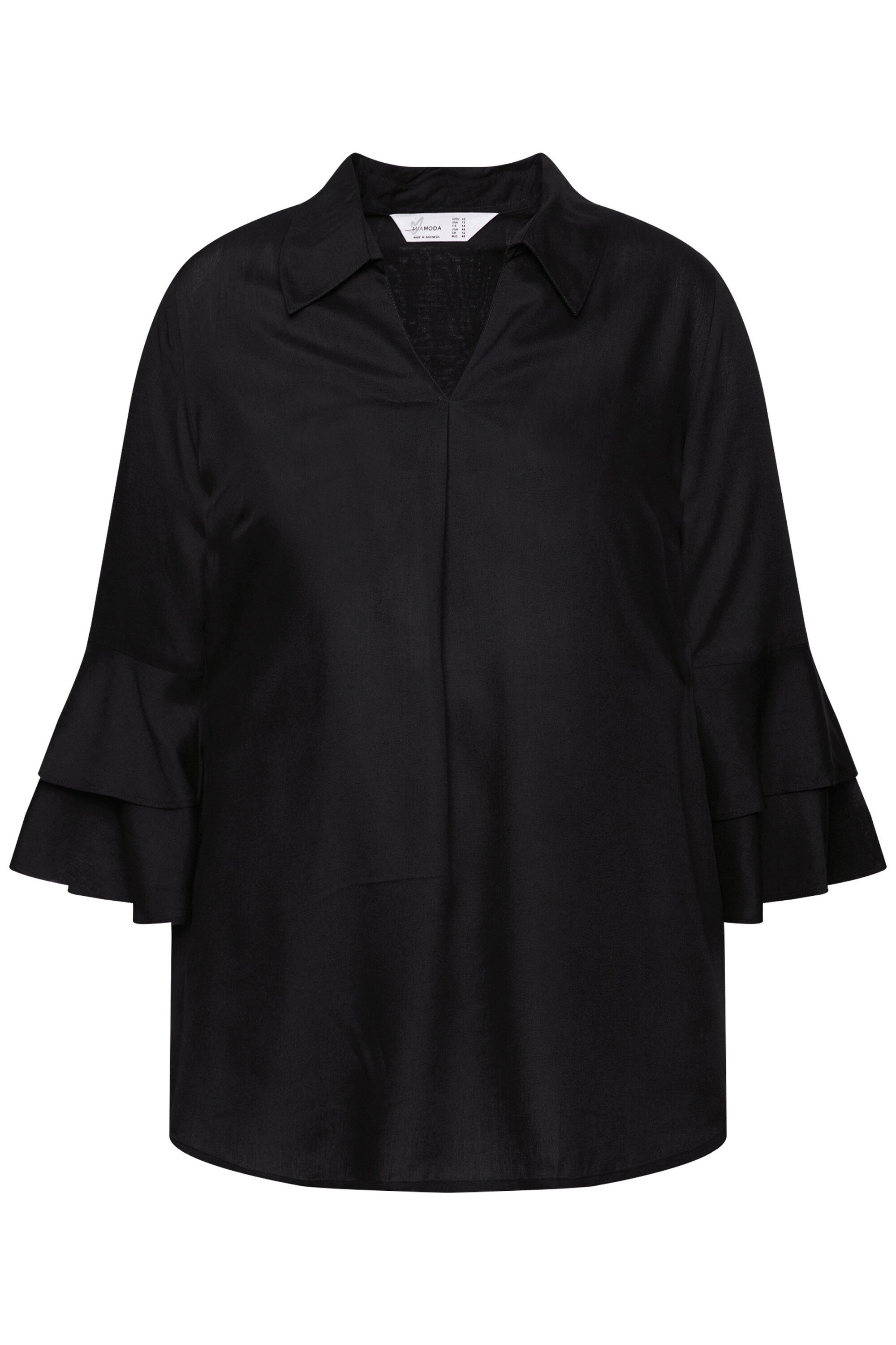 MIAMODA Hemdbluse Bluse A-Linie Satin 3/4-Ärmel günstig online kaufen