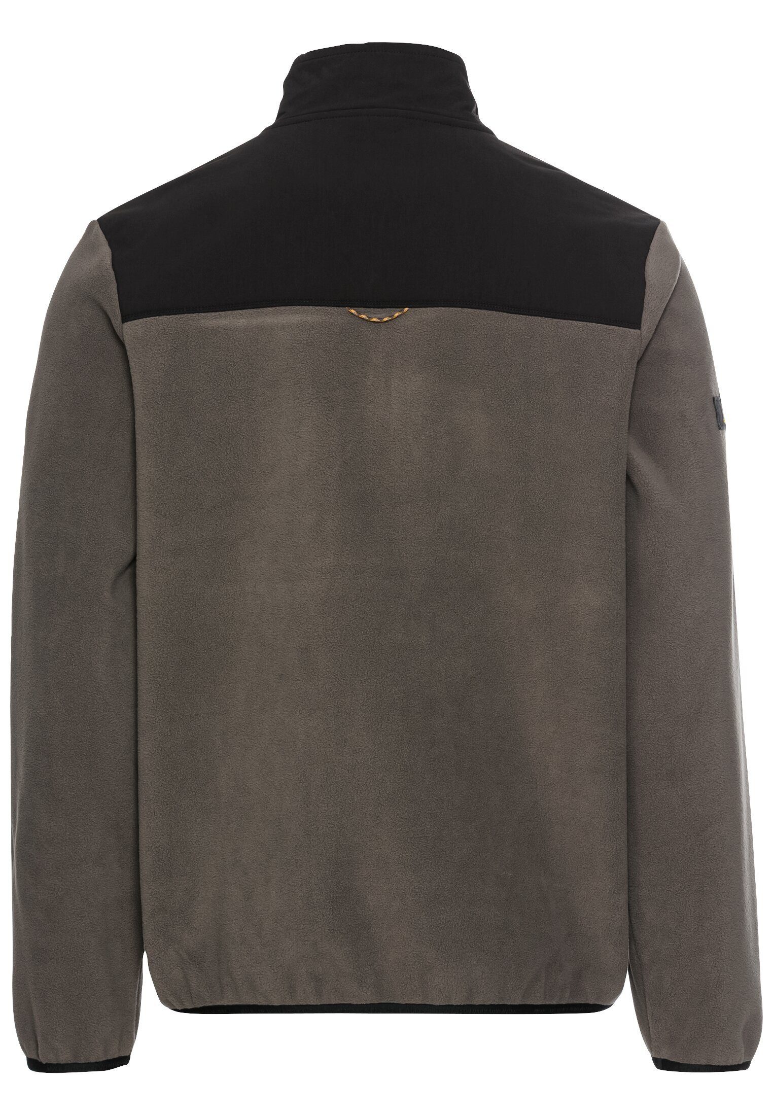 camel active Strickjacke Fleecejacke mit Stehkragen aus recyceltem Material günstig online kaufen