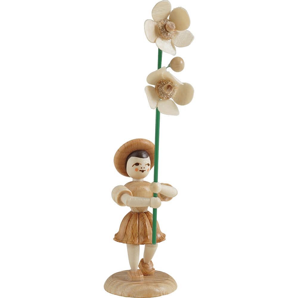 Blank Kunstgewerbe Dekofigur Blumenkind mit Butterblume, natur (12cm) von Blank Kunsthandwerk